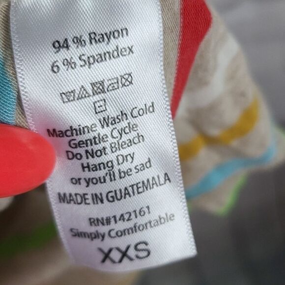 LuLaRoe Julia Dress Knit XXS Tan Striped Midi Knee Length Fitted Comfy Casual - Picture 7 of 9